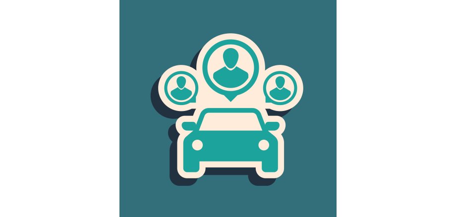 Green Car sharing with group of people icon isolated on blue background. Carsharing sign. Transport renting service concept. Long shadow style. Vector Illustration Green Car sharing with group of people icon isolated on blue background. Carsharing sign. Transport renting service concept. Long shadow style. Vector Illustration
