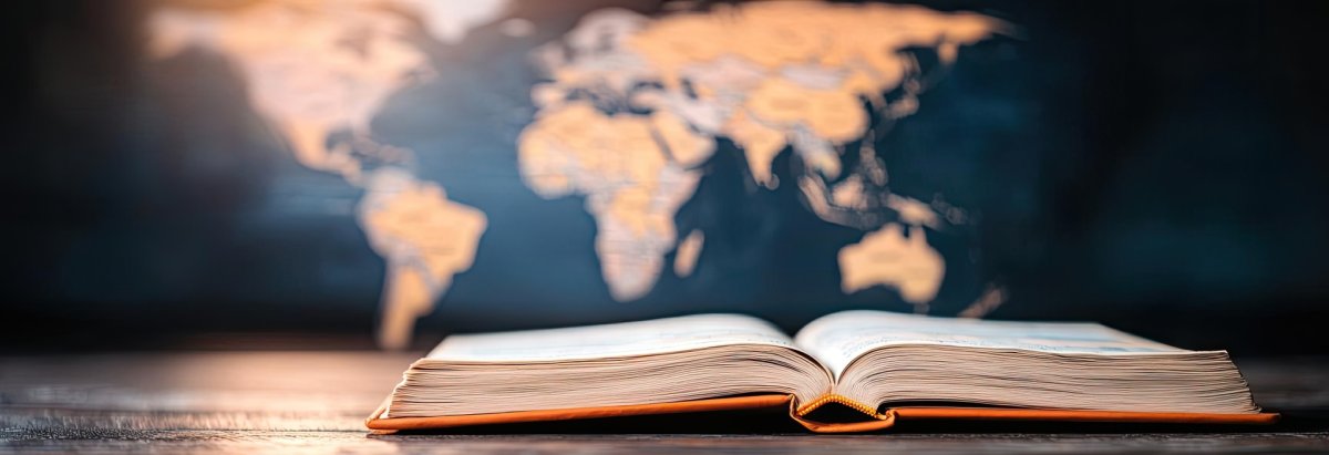 Ein offenes Buch vor einer