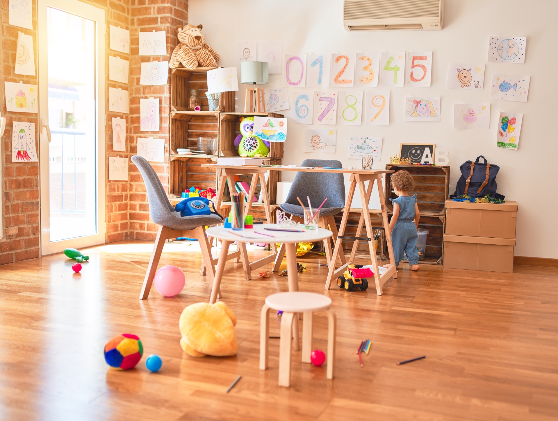 Spielzimmer mit Spielsachen Ein Gruppenraum einer Kindertagesstätte.