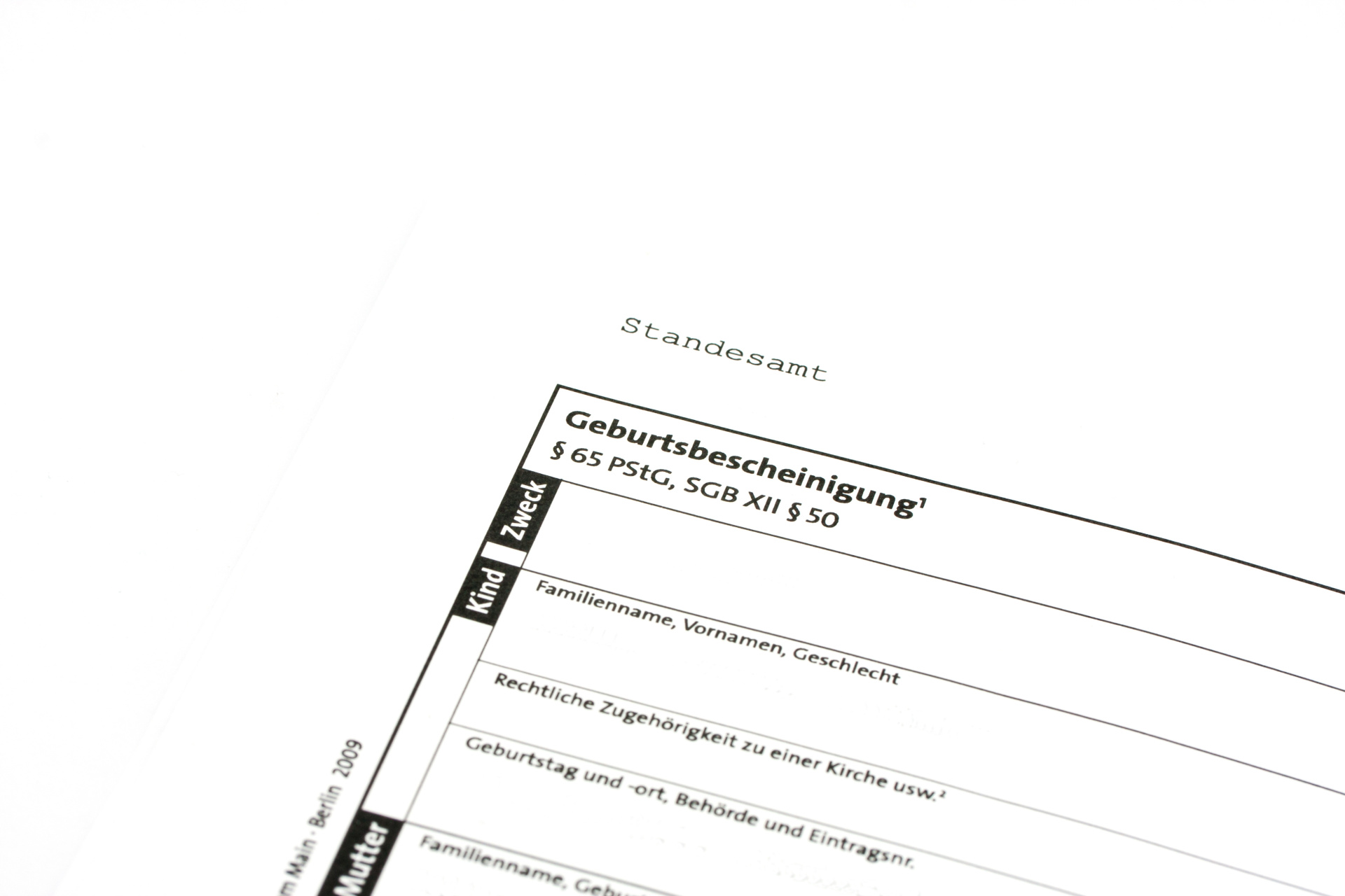 Geburtsbescheinigung Geburtsbescheinigung
