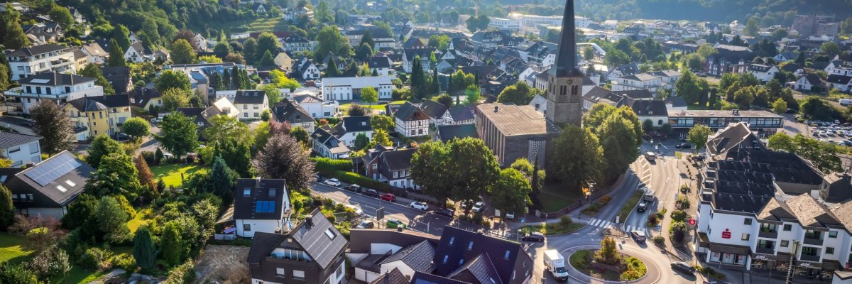 Luftbild Zentrum Stadt Overath