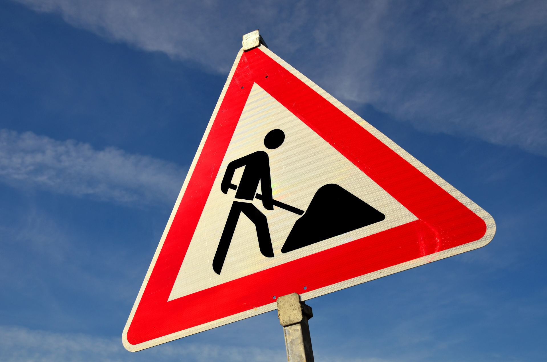 Ein Baustellenschild