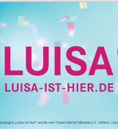 Banner auf dem Luisa ist hier.de steht