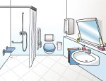Behindertengerechtes Badezimmer