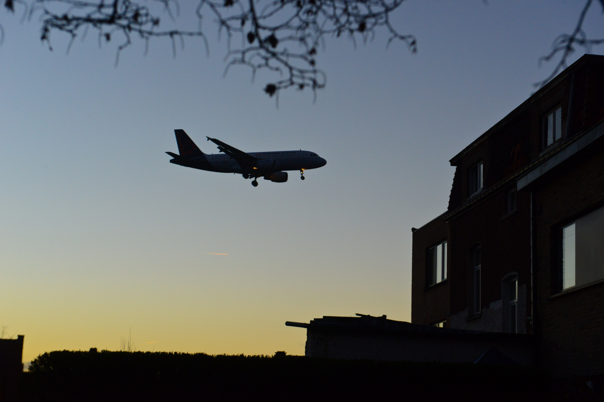 Flugzeug bei der Landung