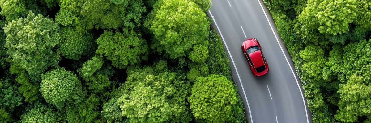 Ein Auto fährt auf der Straße