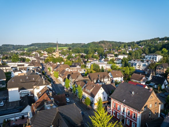 Luftaufnahme Stadtkern Overath